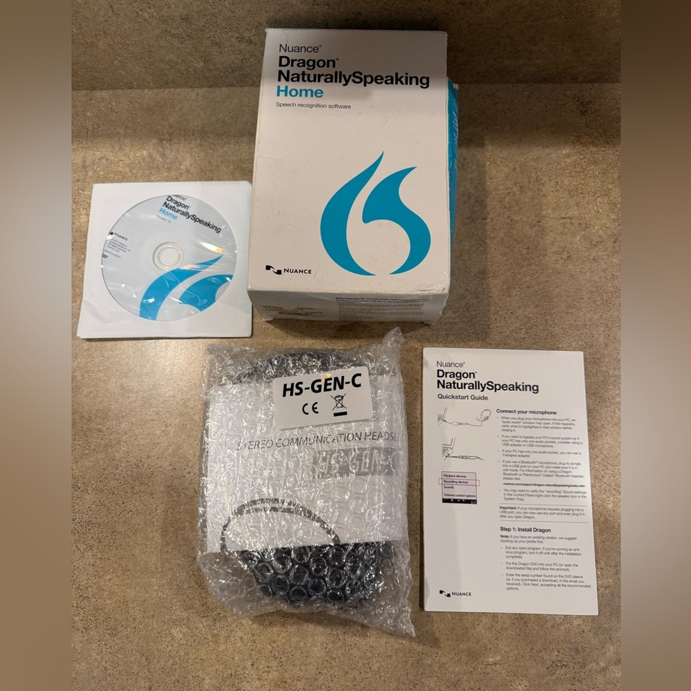 Nuance Dragon K409A-G00-13.0 NaturallySpeaking 13 Home Software New Open Box